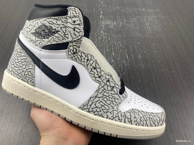 One Kick Jordan 1 Cement High OG White Air DZ5485-052 0717